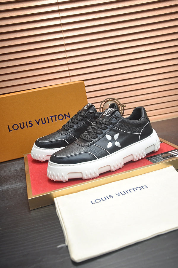 LV TRAINER BLACK MONOGRAM CALFSKIN
