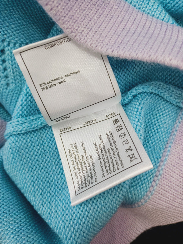 CC 26s Cropped Cardigan Lavender Pastel Blue Wool 423121
