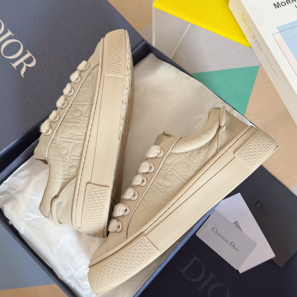 CD B33 Sneaker 40mm Beige Monogram Cowhide