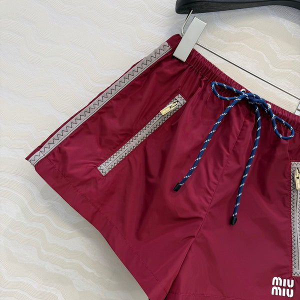 Miu 26s Short Red Polyamide 346206