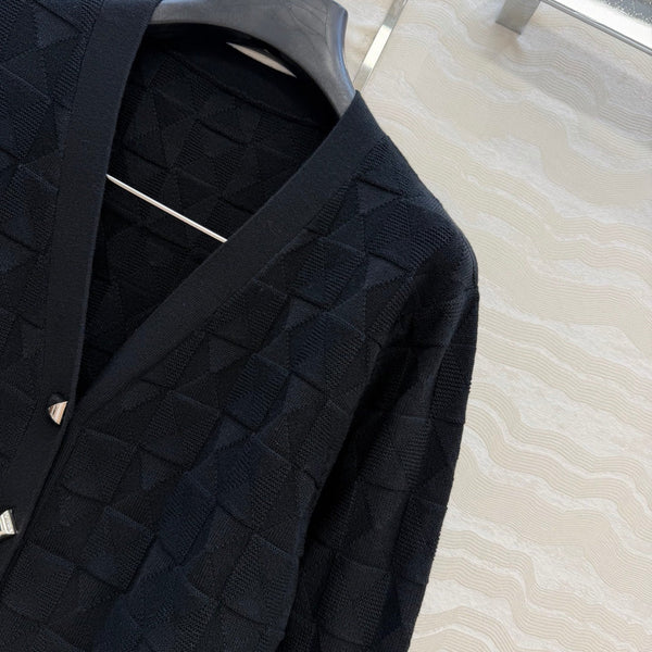 HM "Medor" Long-Sleeve Cardigan Black Wool