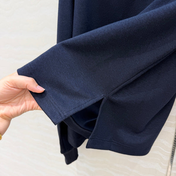 HM 26s Polo Sweatpants Set Navy Blue Wool Silk Blend 429399