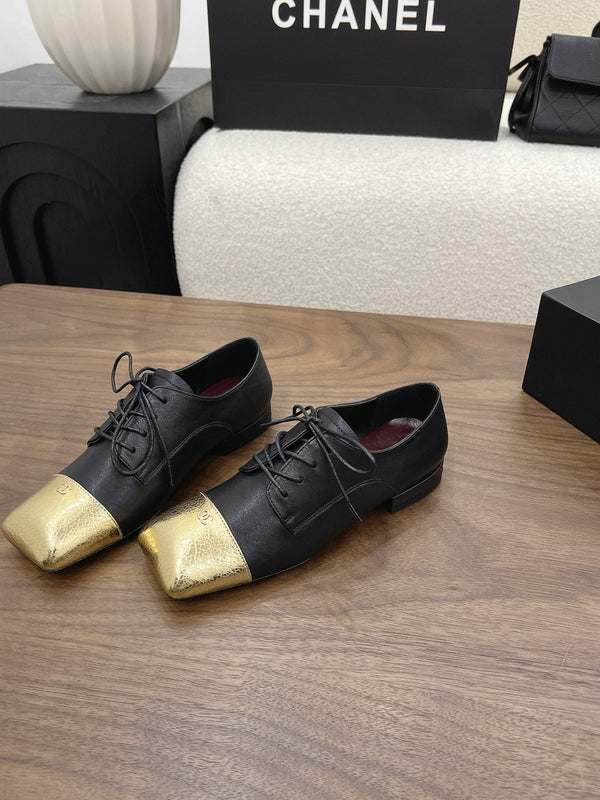 CC 26s Loafer 2cm Black Gold Leather 910475