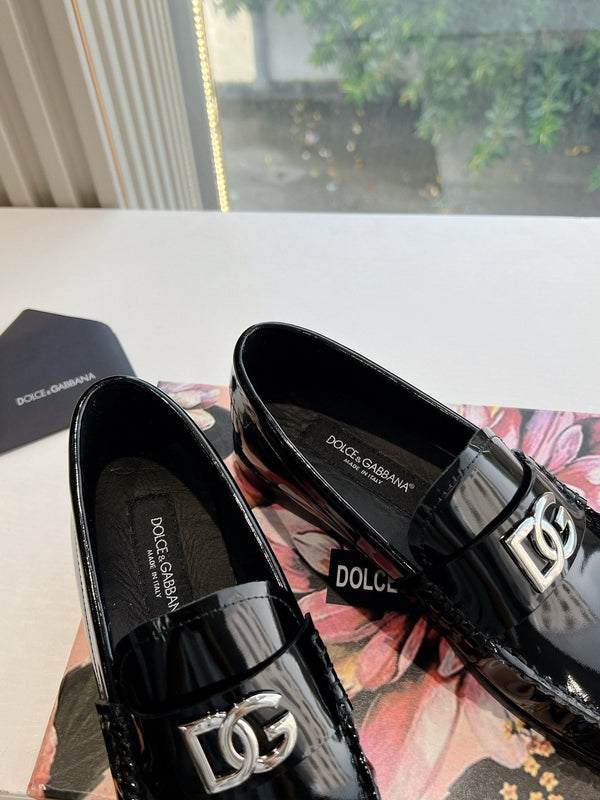 DC 25 Mary Jane Loafers Black Sheepskin 116941
