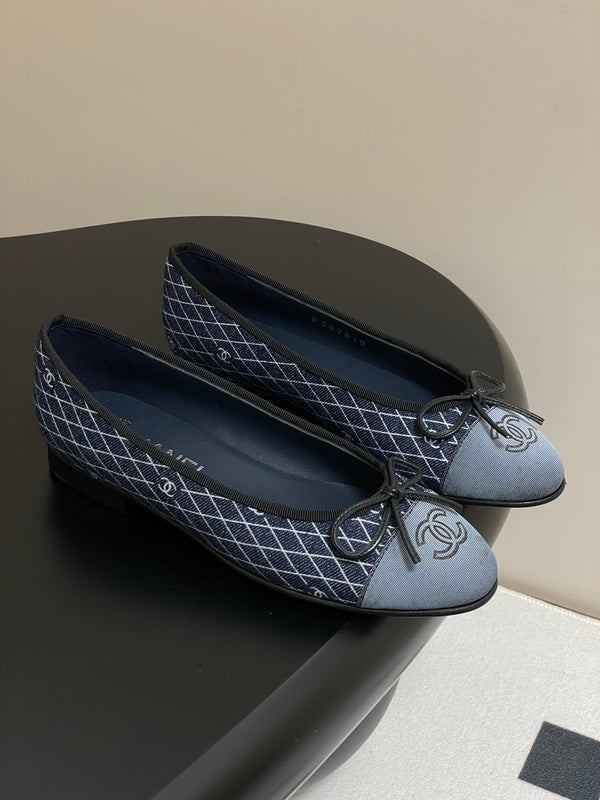 CC 25P Blue Black Quilted Denim
