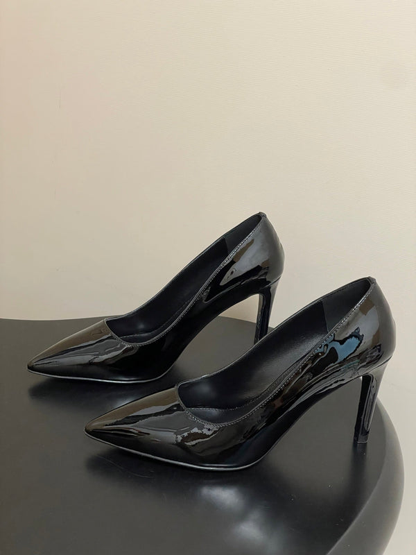 LV GALA High Heels Series Shoes 85mm Black Patent Leather 534542