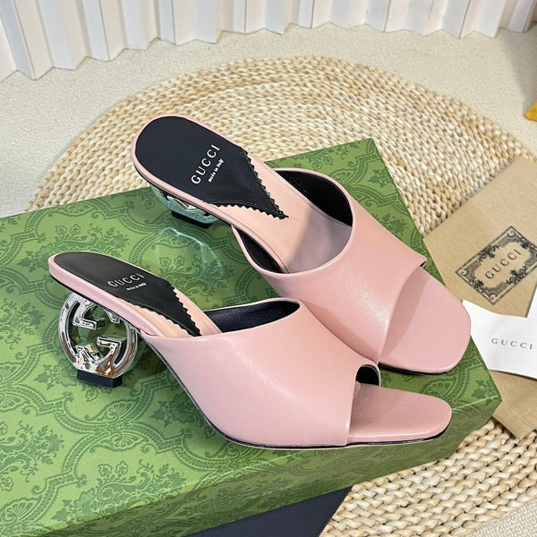 GG Women's Heeled Sandals Pink Pastel