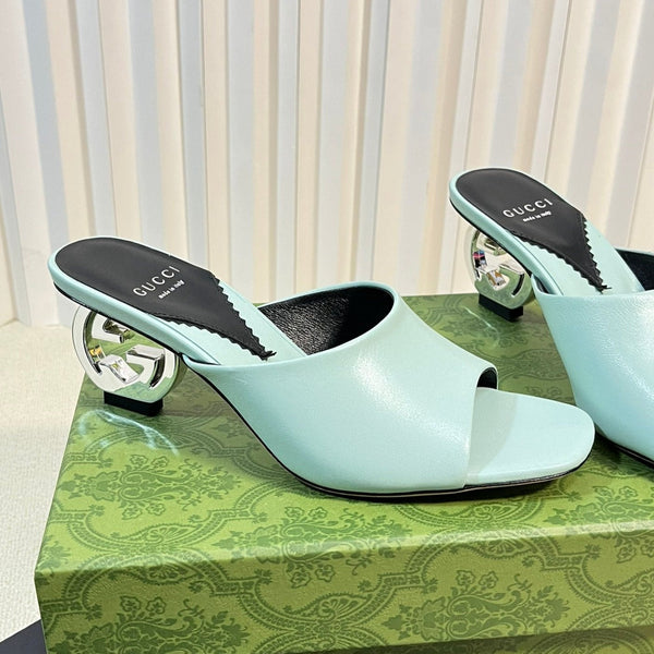 GG Women's Heeled Sandals Vivid Sky Blue