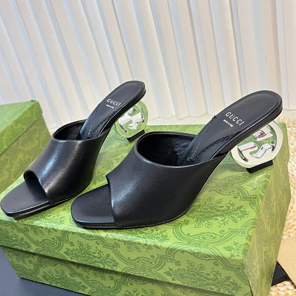 GG Women's Heeled Sandals Black
