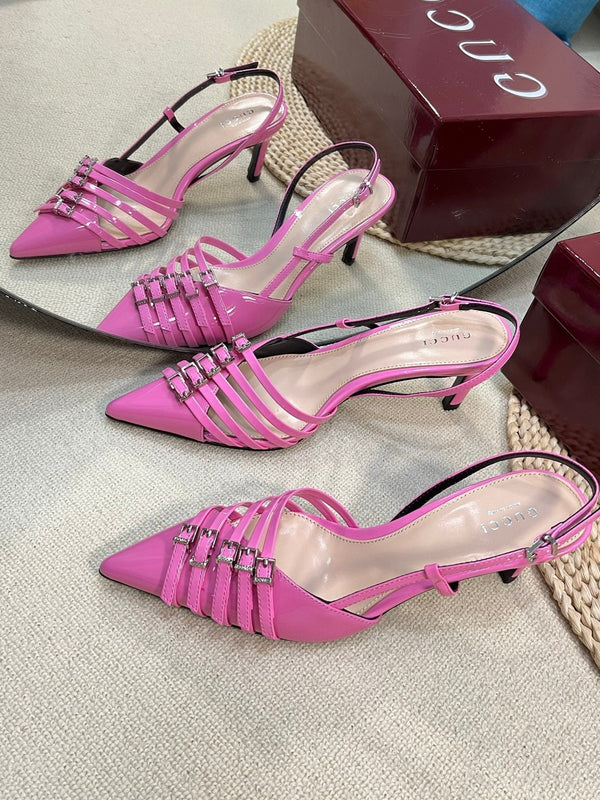 GC Regent Buckles Slingback Pink Patent Leather 294603