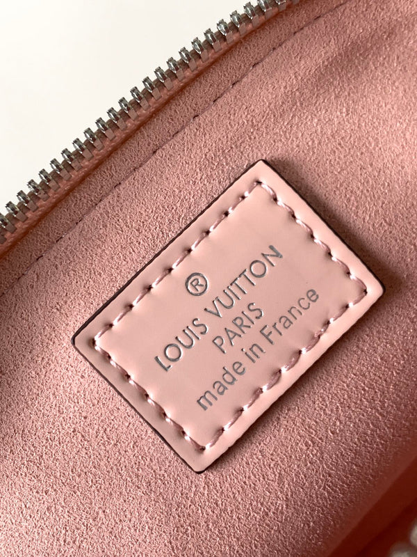 LV Alma BB Handbag 18cm Pink Epi Cowhide Metal HW