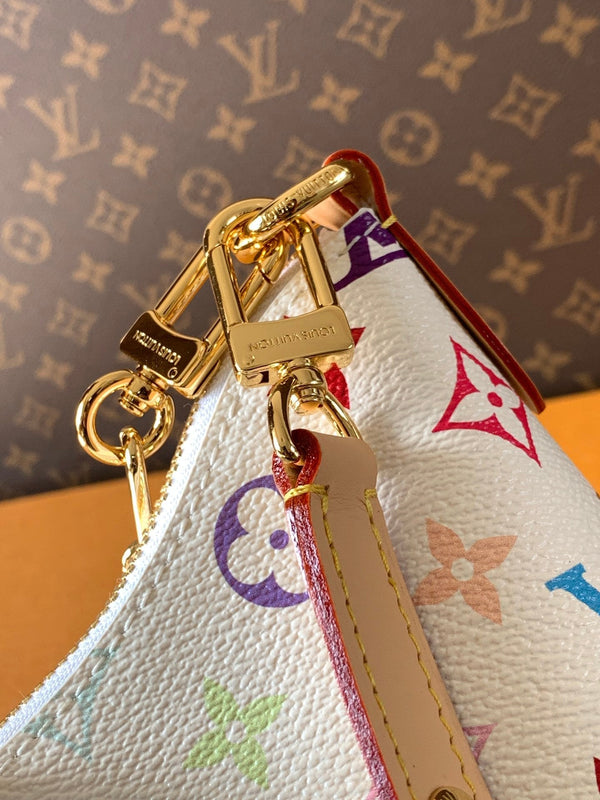 LV Boulogne PM Bag White Beige Monogram Canvas Cowhide 281679