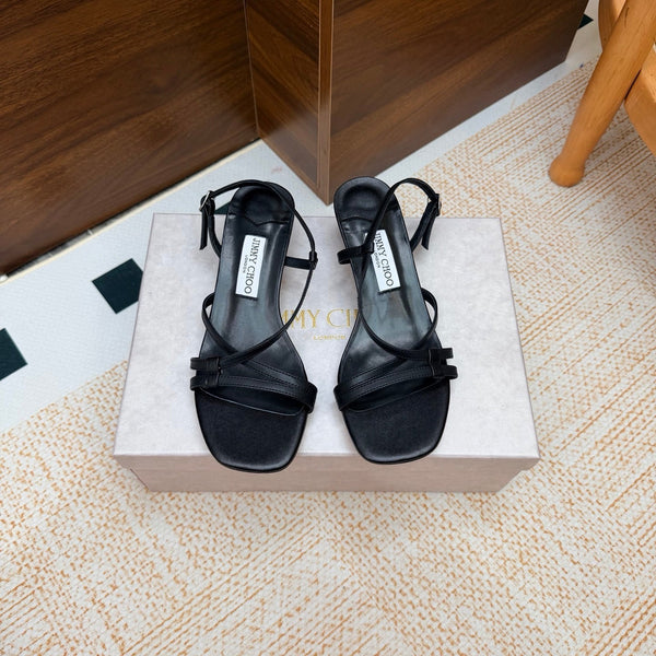 JC 26s Cleo Mule 45 Sandals 4cm Black Nappa Leather 974191