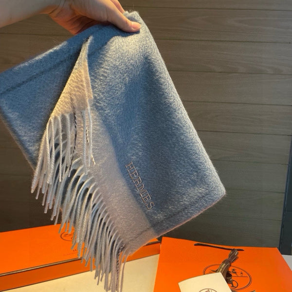 Scarf 180 CM In Grey Blue Mix Beige Cashmere 398204