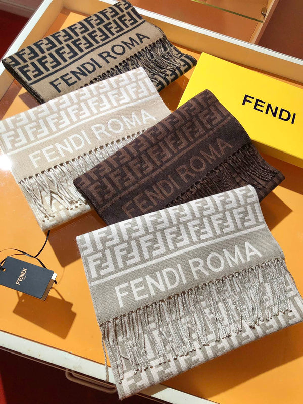 FF 200CM Scarf Beige Wool Cashmere 103255