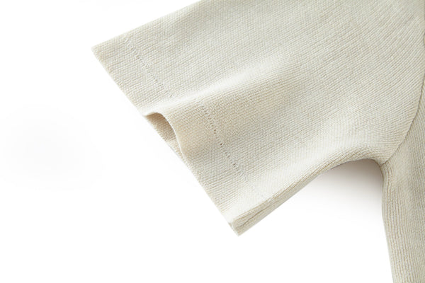 LV Embossed Safari Monogram T Shirt Beige Cotton Knit
