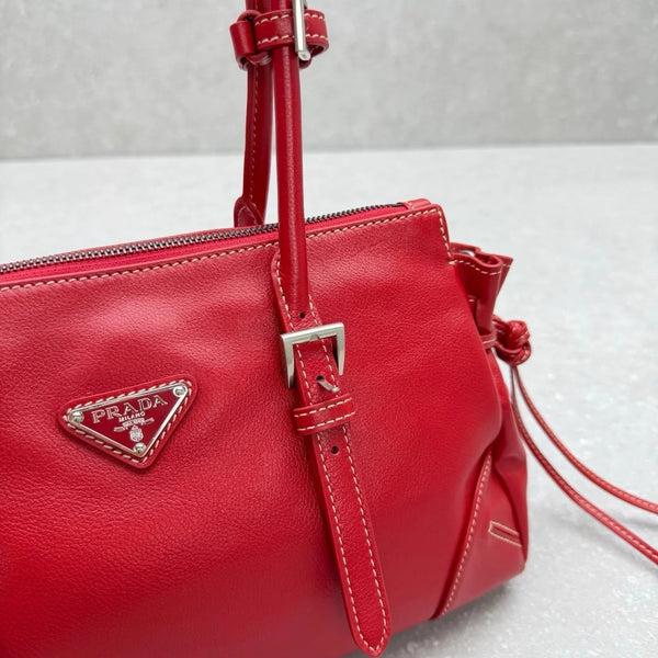 Prad 2026 Soft Medium Shoulder Bag 33cm Calfskin
