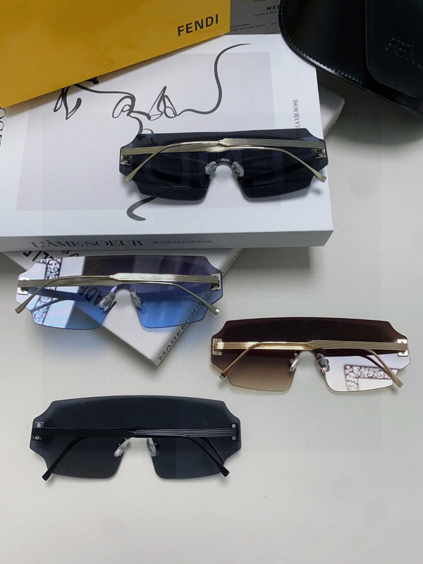ANGULAR VISOR SUNGLASSES 575795 IN METAL