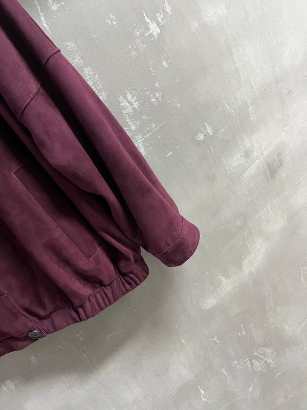 Miu Miu 2025 Jacket Burgundy Sheepskin Suede