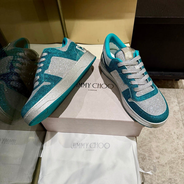 Jimmy Florent Sneaker Teal Green Grey Glitter 715038