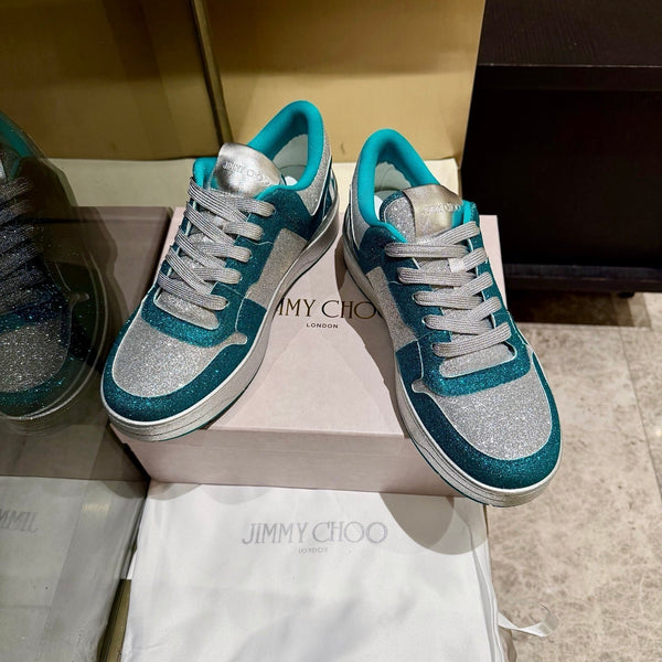 Jimmy Florent Sneaker Teal Green Grey Glitter 715038