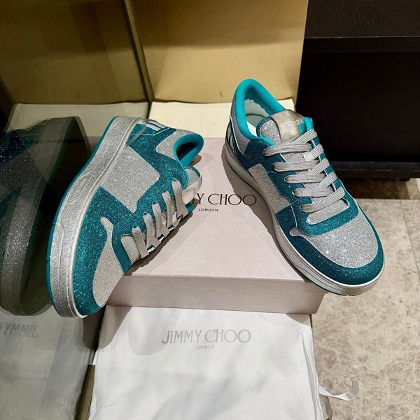 Jimmy Florent Sneaker Teal Green Grey Glitter 715038