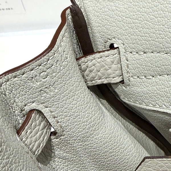 HM Birkin 35cm Pearl Grey Togo Leather Silver Hardware
