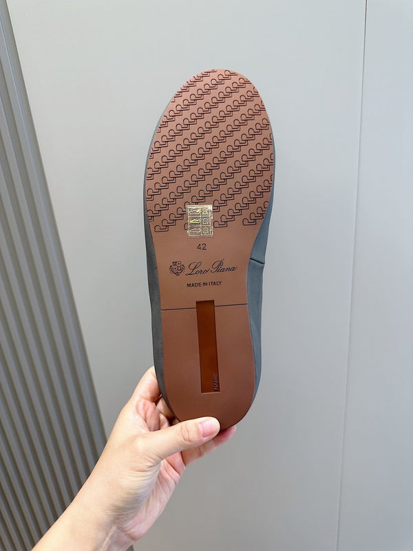 LP TOMORI SABOT MULES ANCHOR MESH CALFSKIN