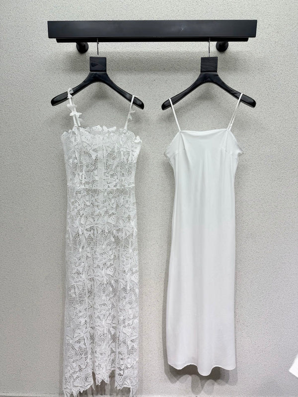 CD Water-soluble Floral Lace Long Dress 393910