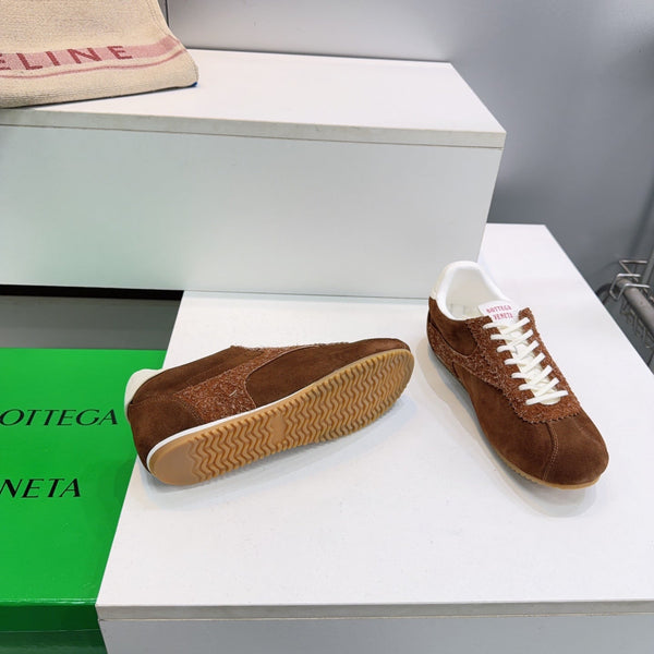 BV Shot Sneakers 26s Brown Suede Leather 107347