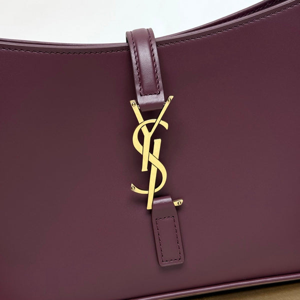 YSL 5A7 Bag 24cm Burgundy Leather 285558