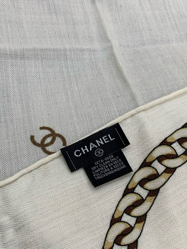 CC 25 Scarf 140cm White Cashmere 293264