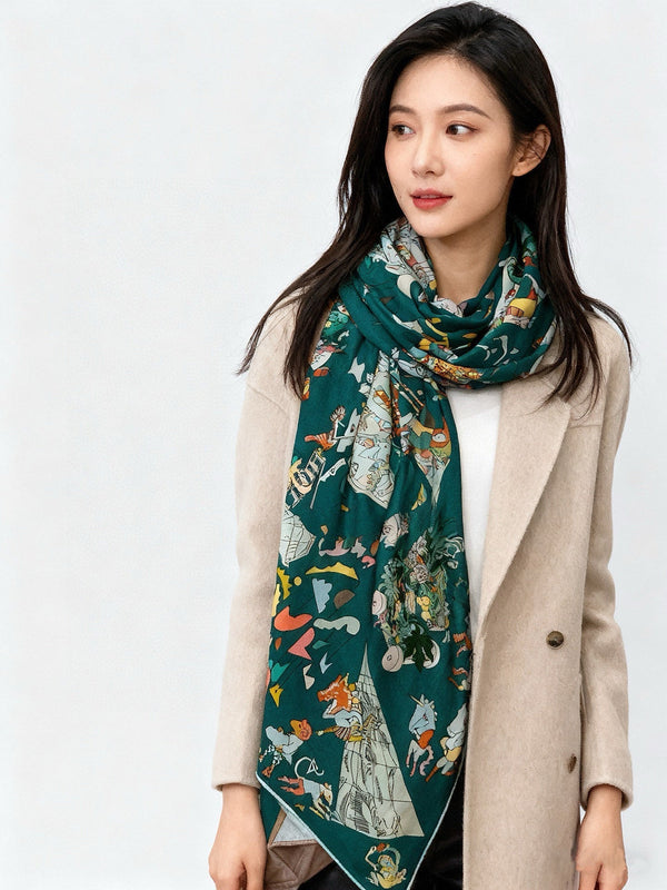 HM Equestrian Academy 140 CM Dark Green Cashmere and Silk 293273