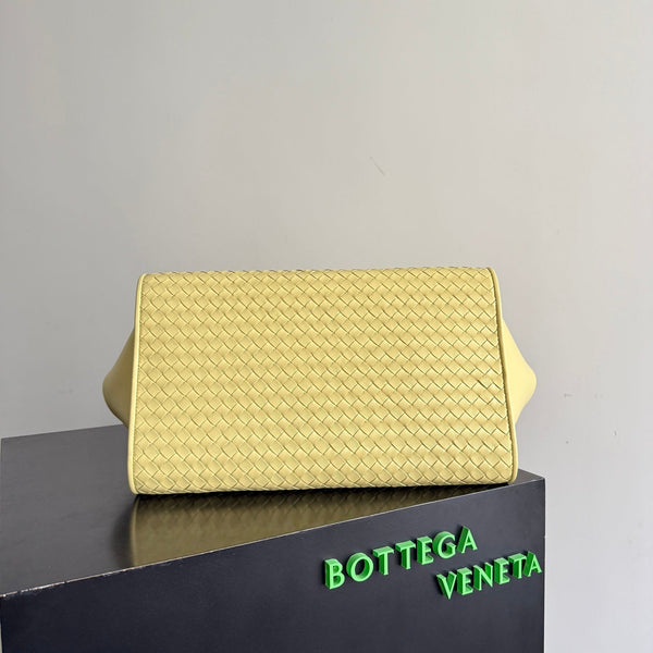 BV Barbara Tote Bag Light Yellow Intrecciato Leather