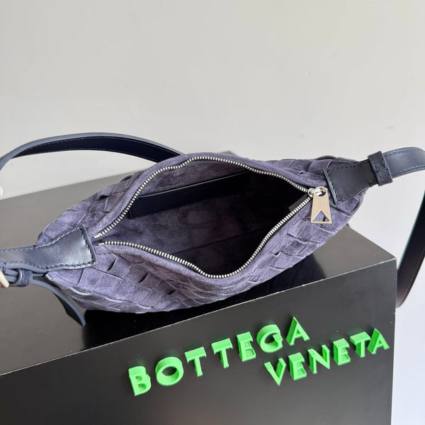 BV Traveler Phone Pouch Purple Intrecciato Suede