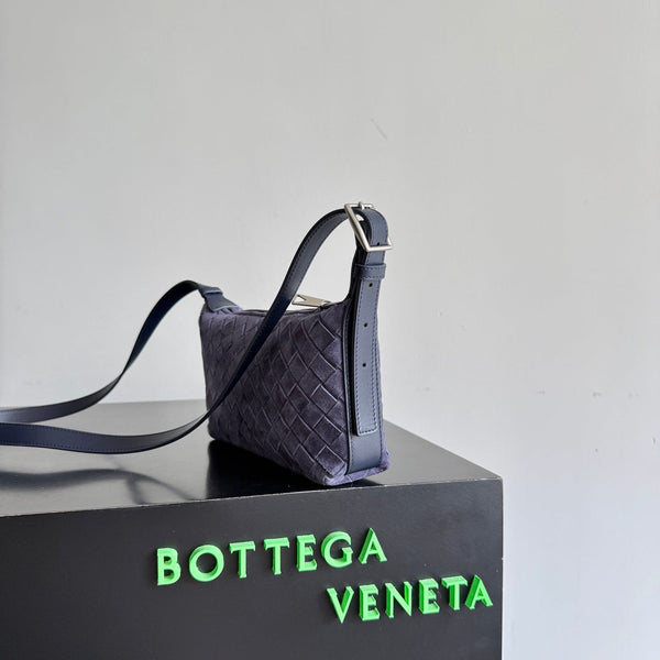 BV Traveler Phone Pouch Purple Intrecciato Suede