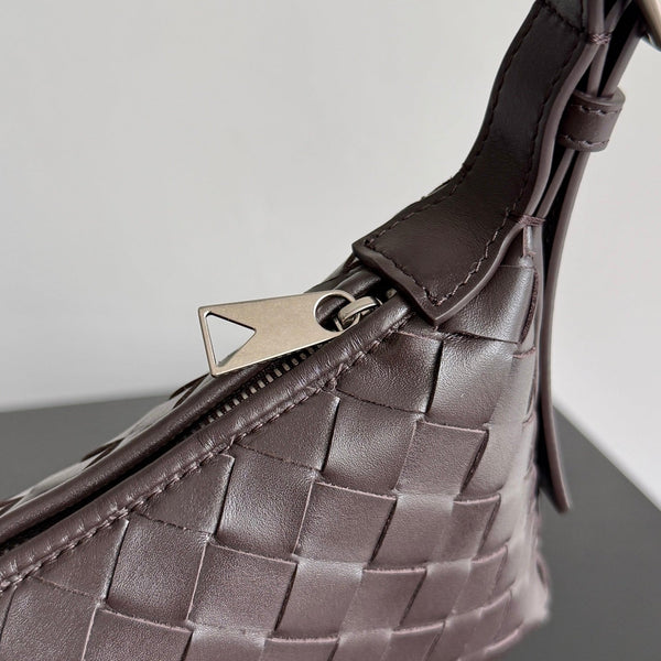 BV Traveler Phone Pouch Coffee Intrecciato Calfskin