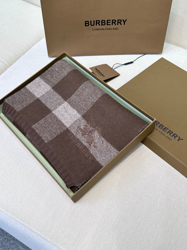 SCARF 190 CM IN MEDIUM BROWN CASHMERE 398395