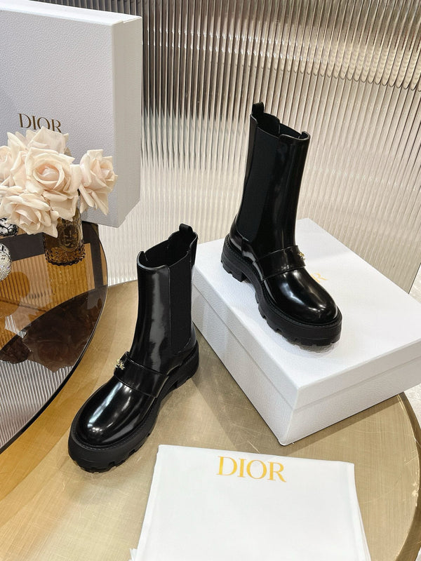 CD 25 short boots black calfskin 438779