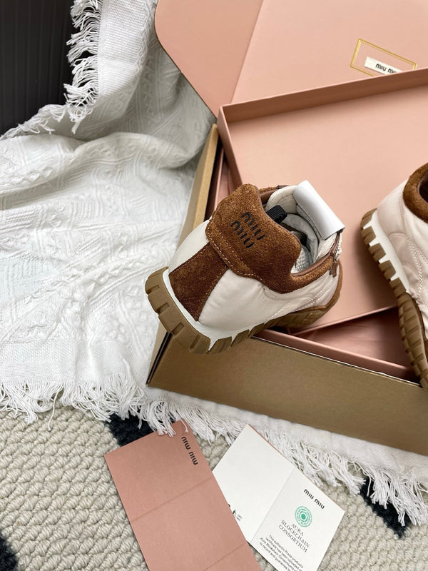 Miu Tyre Sneaker Brown White Suede 611341