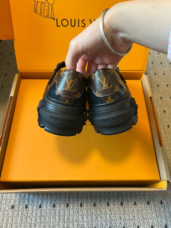 LV Squad Mary Jane 5cm Black Patent Leather 611113