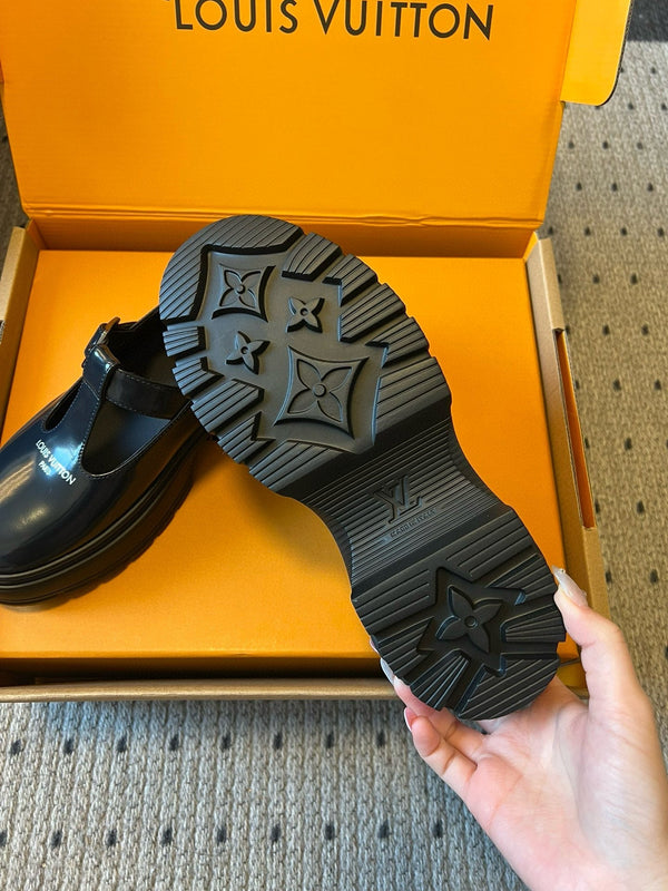 LV Squad Mary Jane 5cm Black Patent Leather 611113
