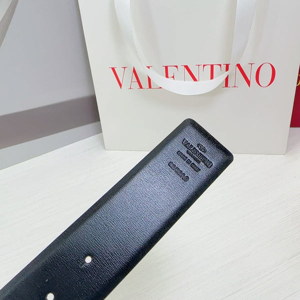 VLOGO SIGNATURE REVERSIBLE BELT 40MM ROSE BLACK GOLD CALFSKIN GOLD BUCKLE