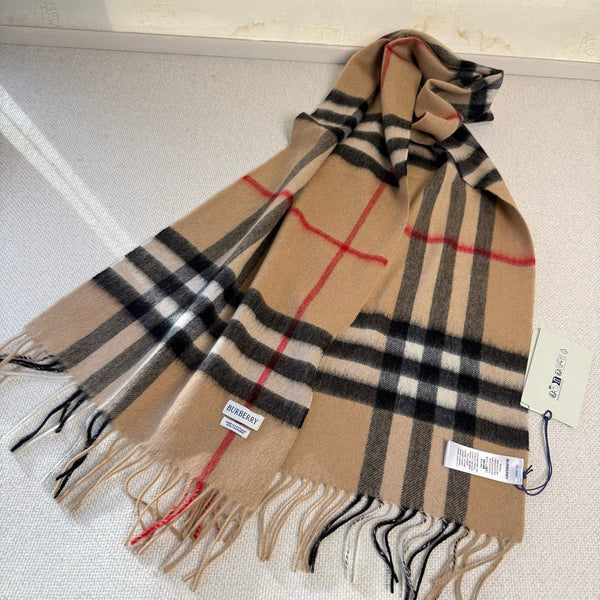 BBR Long Scarf 17CM Tan Cashmere 150390
