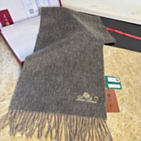 Loro Piana Long Scarf Grey Cashmere 150391