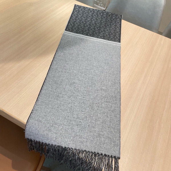 Loewe Scarf 180CM Black Grey Cashmere 150409
