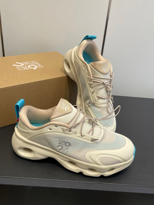Loewe x On Cloudsolo Sneakers Cream and Light Blue Polyester and Mesh 533481