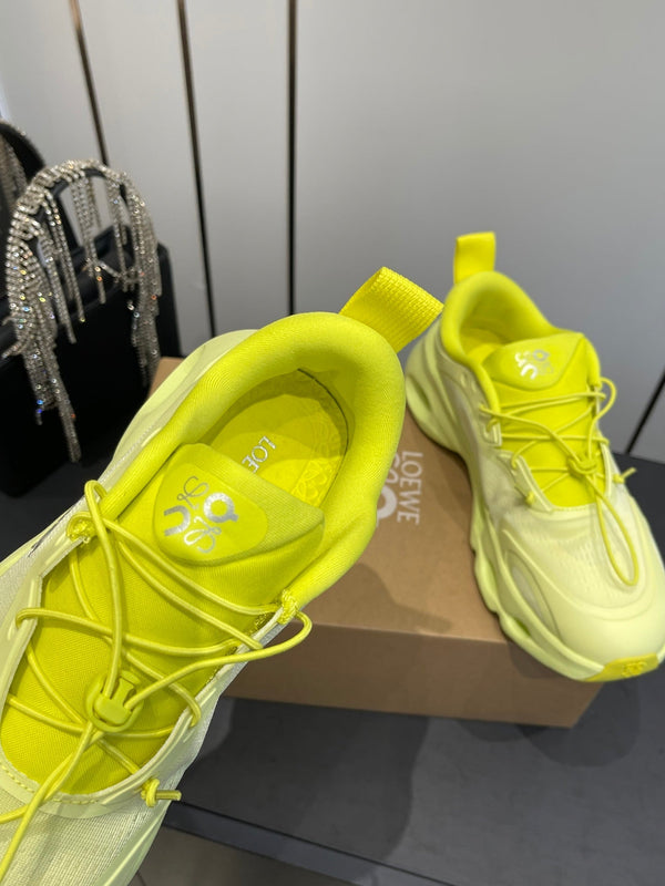 Loewe x On Cloudsolo Sneakers Lime Yellow Polyester and Mesh 533490