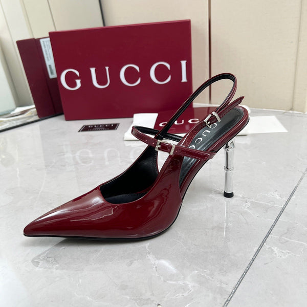 GC 25 Heeled 95mm Slingback Pump Red Patent Leather 293868