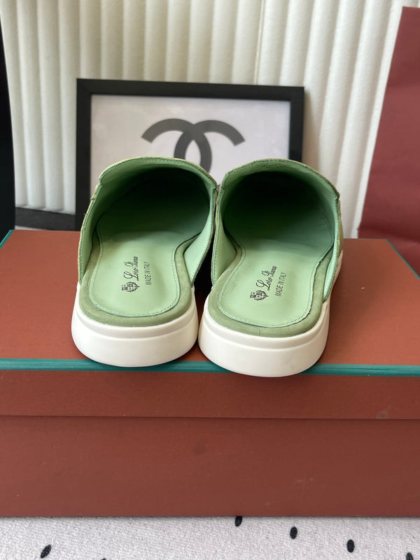 LP 26s Mule Loafers Green Crocodile-Embossed Leather 892432
